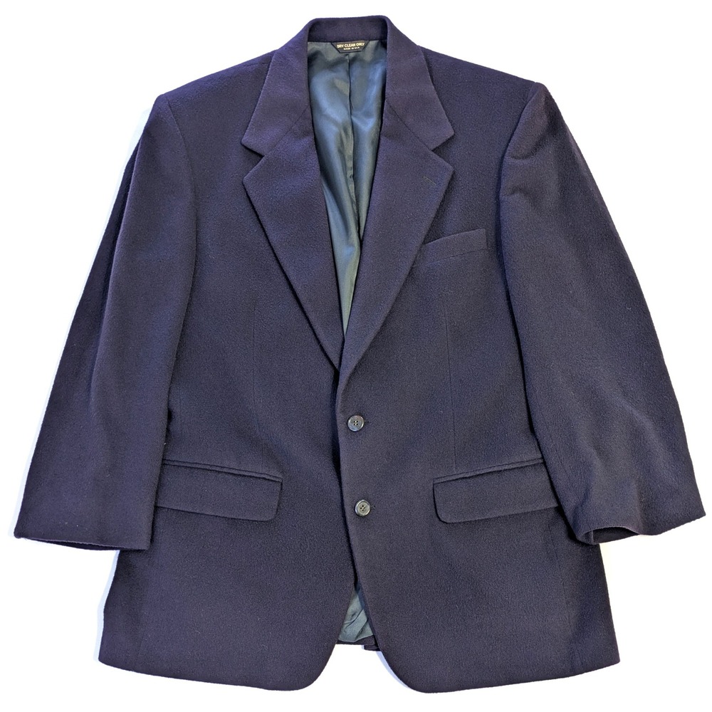 Bill Blass 100% Pure Cashmere Blazer Grayish Purple Sport Coat Mens Made in USA